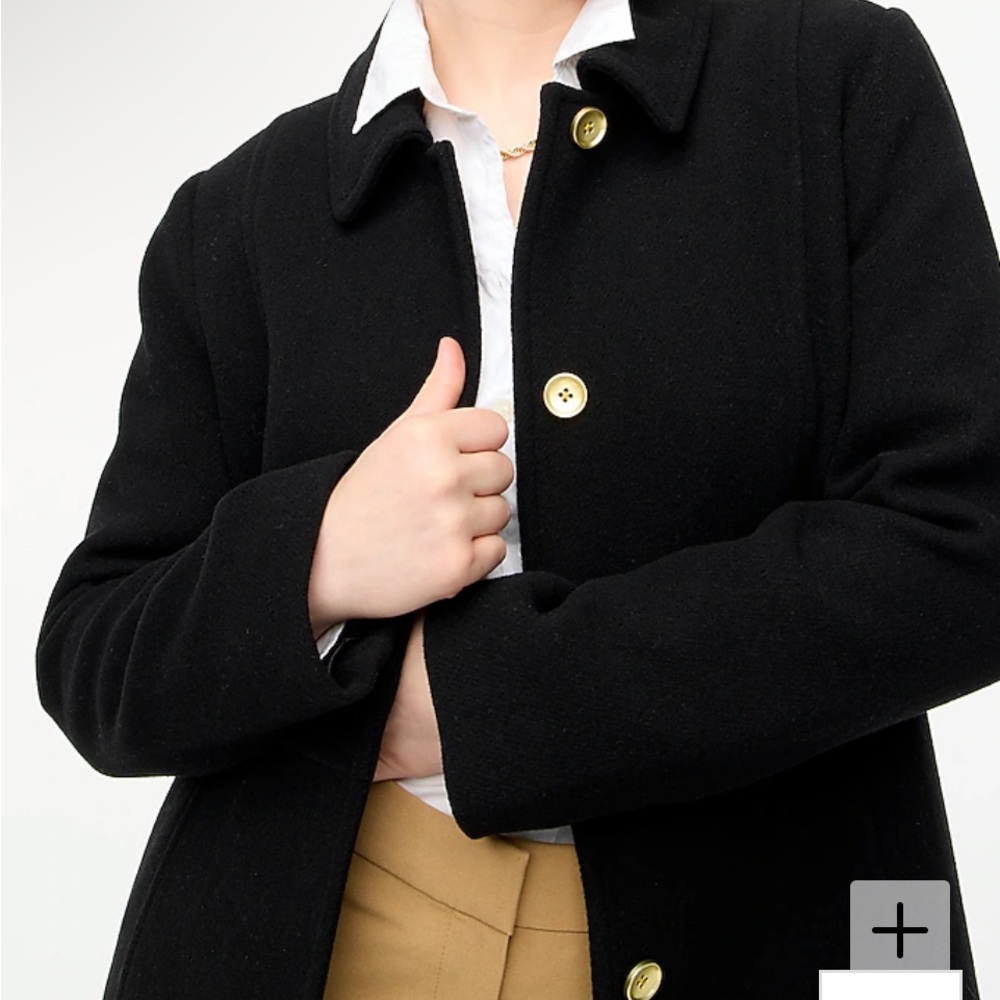 J. Crew Factory Women's Magenta Wool Pea Coat - Picture 6 of 8